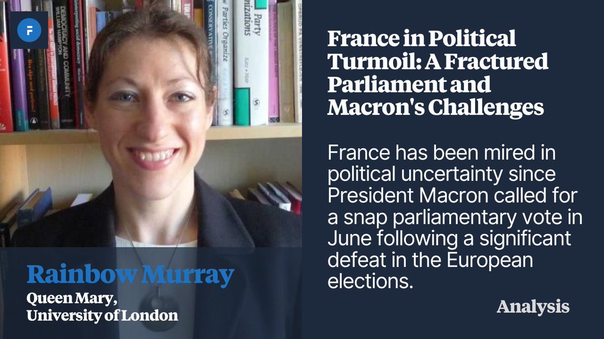 Faculti (@facultinet) on Twitter photo France has been mired in political uncertainty since President Macron called for a snap parliamentary vote in June following a significant defeat in the European elections. Rainbow Murray <a href="/RainbowMurray/">Rainbow Murray @rainbowmurray@mastodon.org.uk</a> <a href="/QMUL/">Queen Mary University of London</a> <a href="/QMPoliticsIR/">Queen Mary Politics and IR</a> discusses the French political landscape: France has been mired in political uncertainty since President Macron called for a snap parliamentary vote in June following a significant defeat in the European elections. Rainbow Murray <a href="/RainbowMurray/">Rainbow Murray @rainbowmurray@mastodon.org.uk</a> <a href="/QMUL/">Queen Mary University of London</a> <a href="/QMPoliticsIR/">Queen Mary Politics and IR</a> discusses the French political landscape: