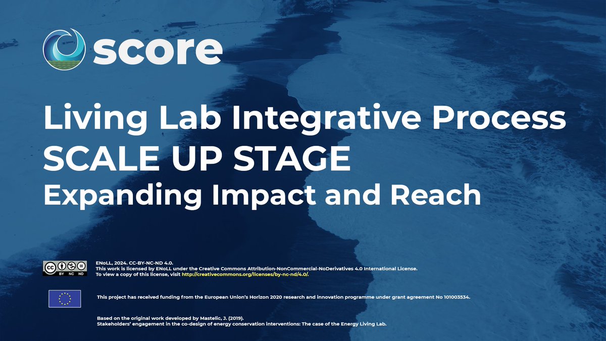 🎥The 8th (and last!) video of the SCORE #LivingLab Integrative Process video series is out!

👉  Explore the Scale Up stage, the final stage of the Living Lab Integrative Process! 

🔗youtu.be/zFyEiN9ltDE

<a href="/openlivinglabs/">ENoLL</a> 

#Innovation #CoCreation #Sustainability