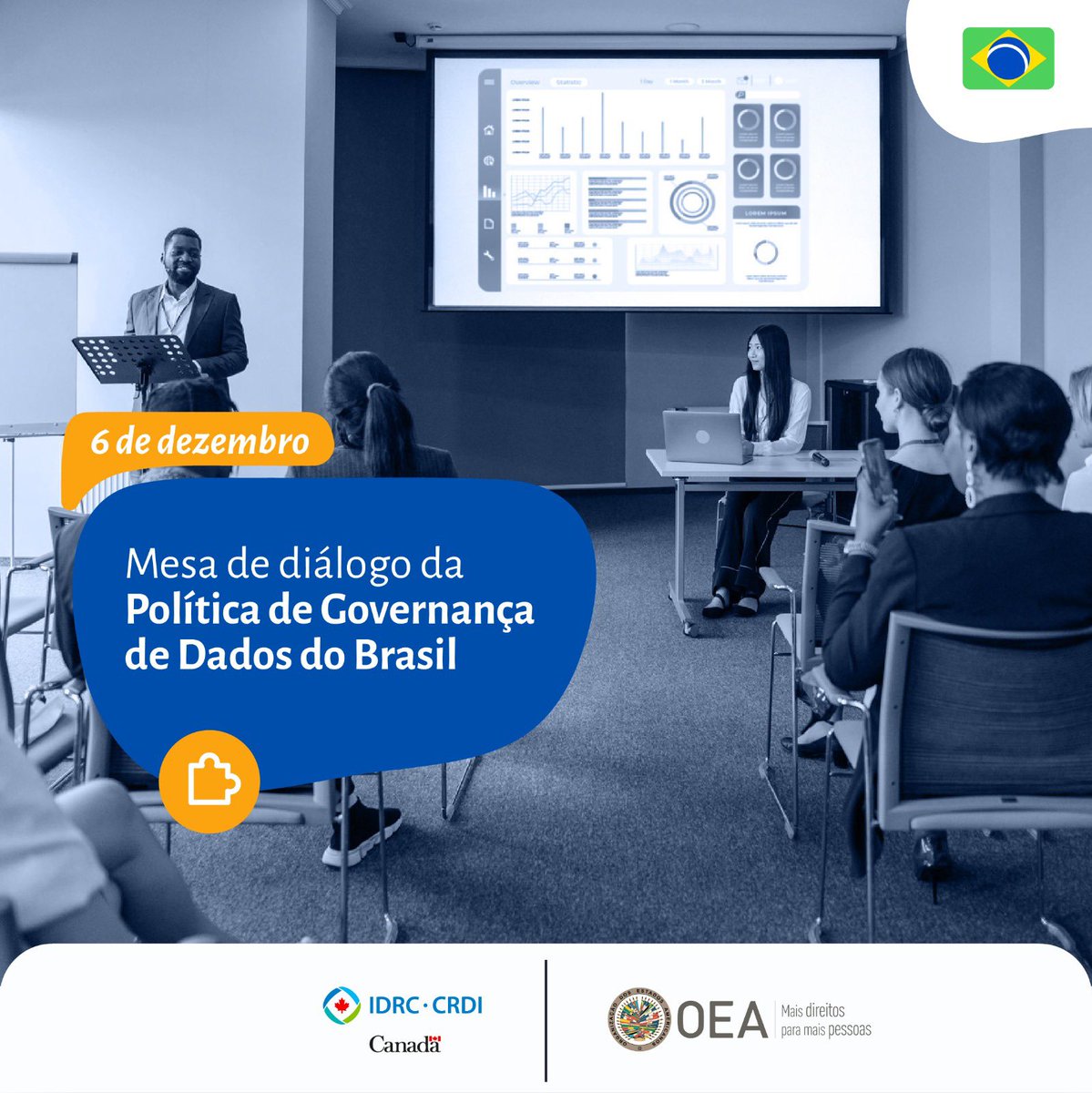 OEA_GestionPub's tweet photo. Venha conhecer no #AmericaAberta sobre a política de governança de dados do Brasil 🇧🇷 e participe do workshop para preparar o guia de implementação
@gestaogovbr
@OEA_GestionPub
@IDRC_LAC
https://t.co/agt4Ekc0We https://t.co/hlCfzuPZeK