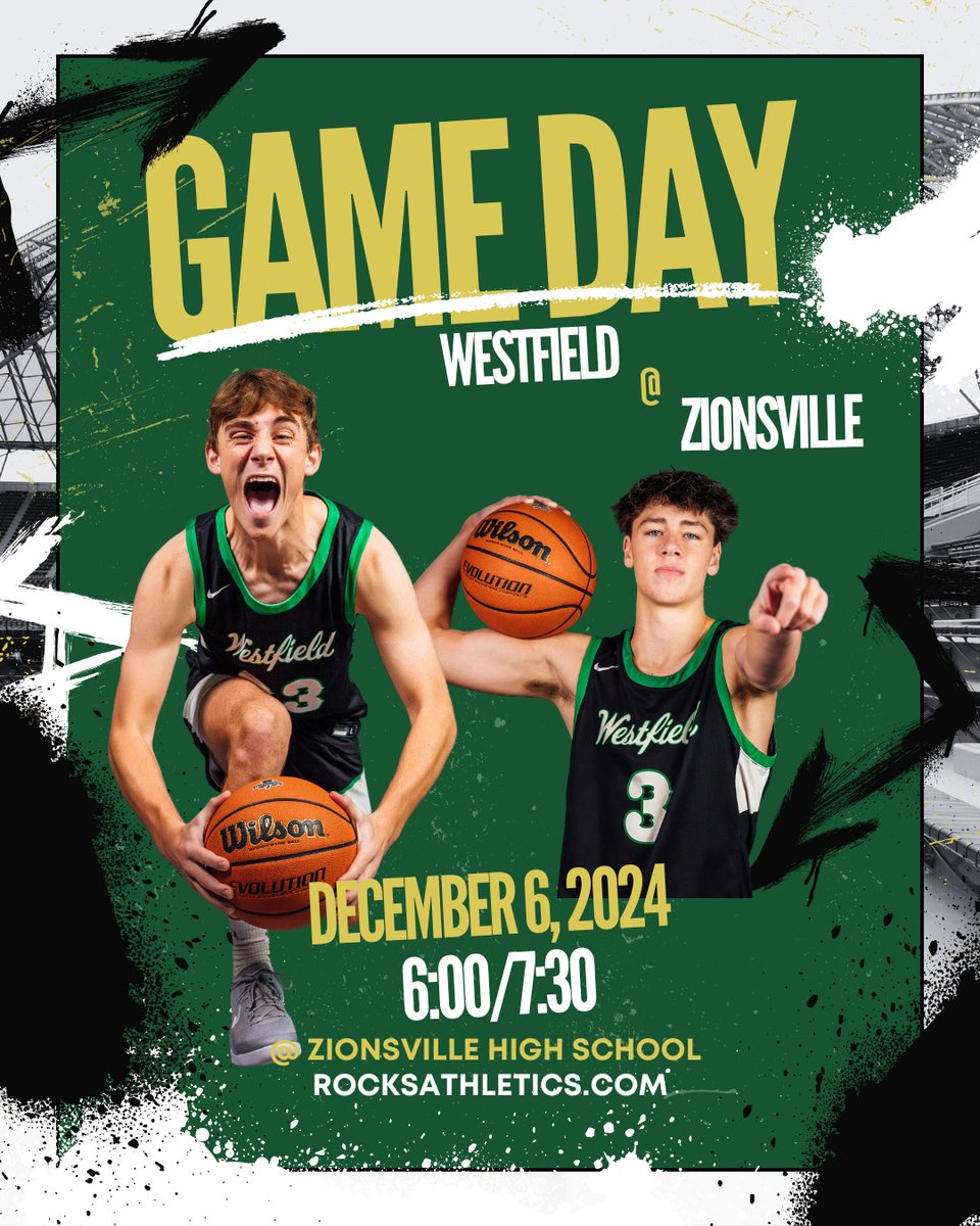 🏀GAMEDAY🏀

🆚 Zionsville Eagles
⏰ 6:00/7:30 PM
📍 Zionsville High School
🎟️ westfieldathletics.com/Tickets
🚪 Enter at door 3
💻 zchseagles.anywhereseat.com/channel.php $5.00