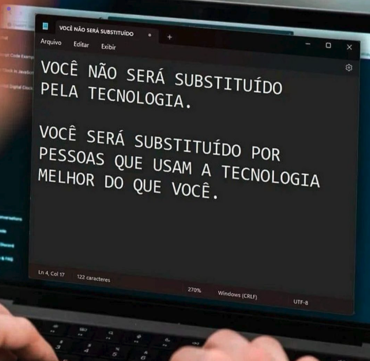 douglasdsbraga's tweet photo. No mundo de hoje, não é sobre competir com máquinas – é sobre aprender a dominá-las. 🚀 Independentemente da sua área, quem se adapta e evolui com as ferramentas tem um diferencial enorme. A inovação não espera por ninguém.  

👉 Atualize-se. Estude. Teste.

#Inovação #Tecnologia https://t.co/gOBFTLbPjy