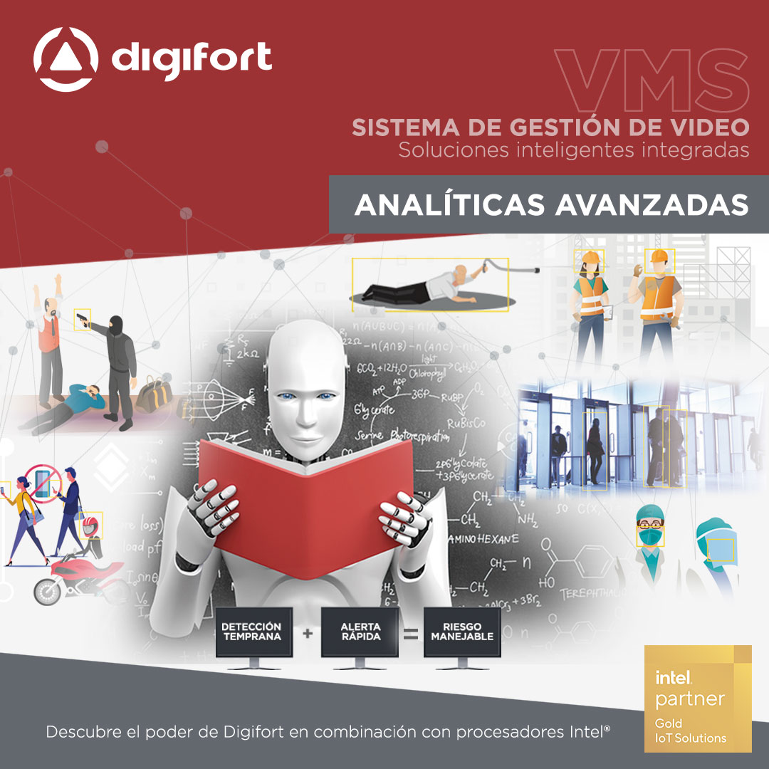 👉 Sistema de Análisis de Video Digifort Realiza un análisis de la imagen en tiempo real, detectando cambios de escenario, y realizando seguimiento de los objetos detectados en la imagen para poder realizar acciones predefinidas cuando identifica una situación particular.