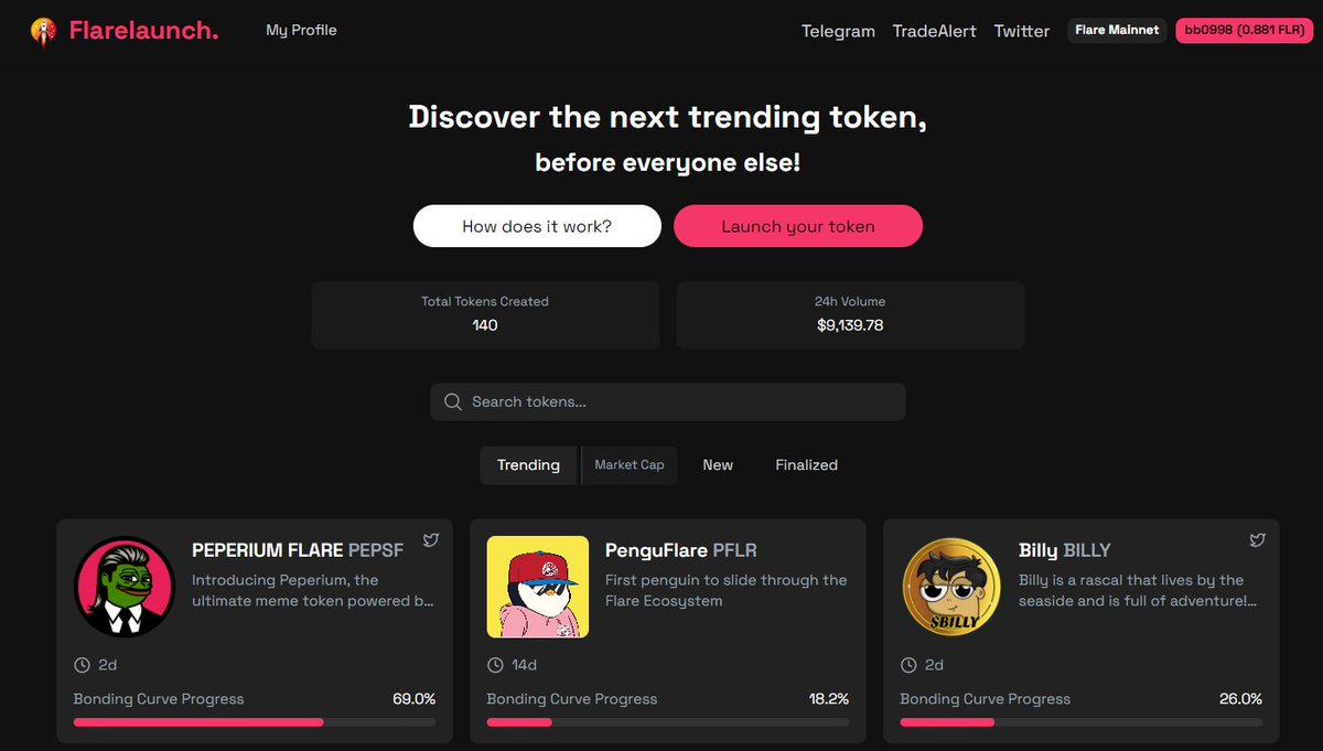 FlippingMfer's tweet image. top 3 meme coins on @FlareLaunchPad right now 🚀