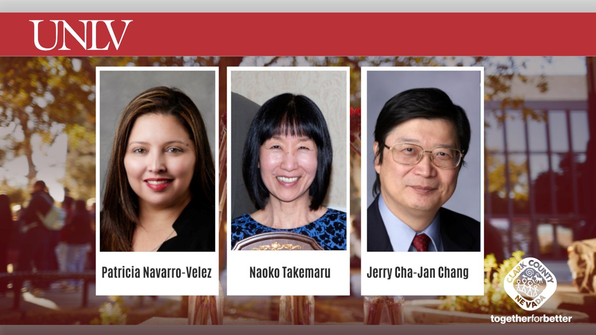 Today, we join the <a href="/unlv/">UNLV</a> family in remembering cherished educators, Jerry Cha-Jan Chang, Patricia Navarro Velez, and Naoko Takemaru. 

A year has passed, but their impact remains as a beacon of strength and resilience in the university community #UNLVStrong ♥️