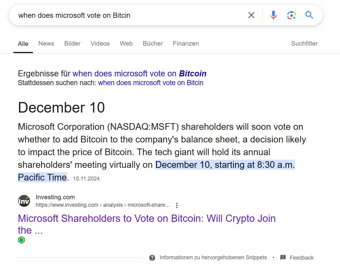 Microsoft is voting to hold $BTC on its balance sheet and for some reason,  no one talks about it. Here are some insights: Microsoft execs are advising  to vote against it, at