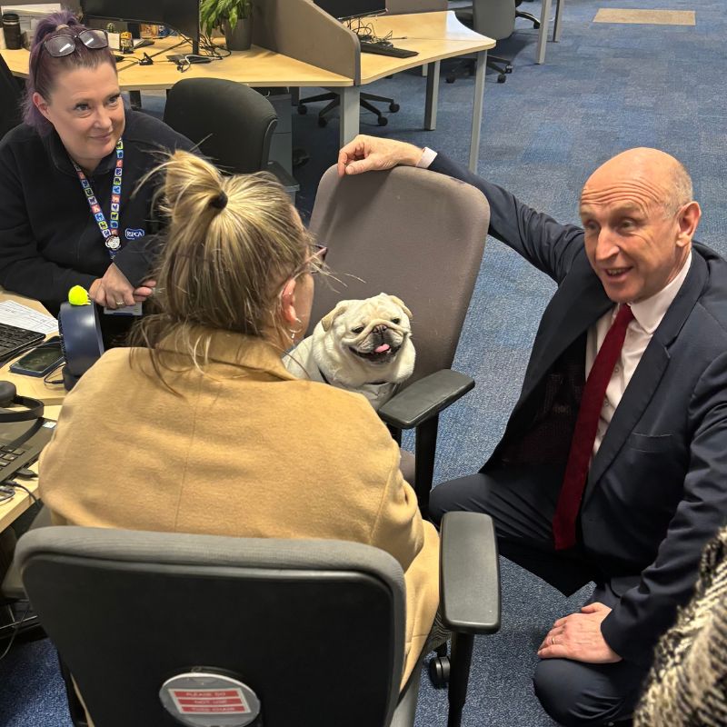 CapitaPlc's tweet image. Our @CapitaPlc Dearne Valley team has been proudly running the National Control Centre for the @RSPCA_official for over 20 years.
Today, they were excited to welcome @JohnHealey_MP, local MP for Rawmarsh and Conisbrough & Defence Secretary, to meet the team (including Buddy🐾)!