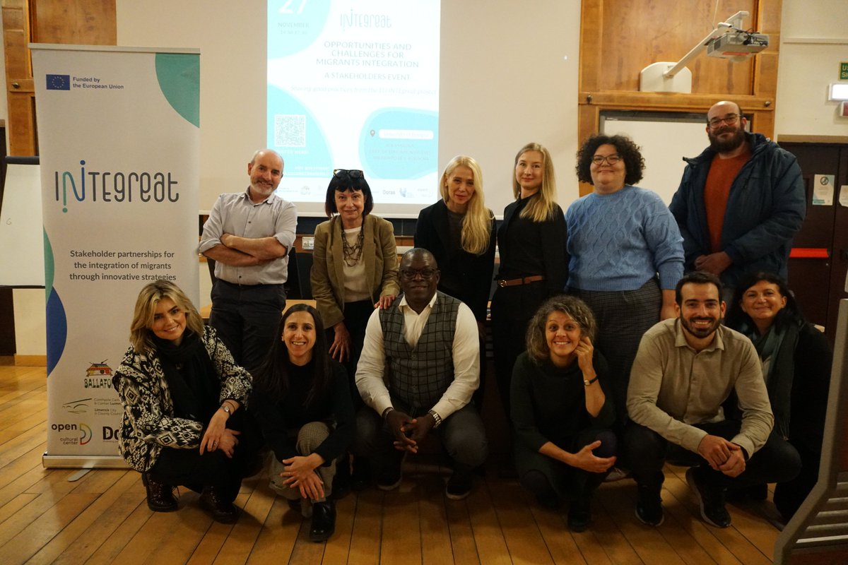 LimerickCouncil's tweet photo. Delighted to take part in the Integration Stakeholders Event in Bologna last week, representing Limerick and sharing best practices from the EU #INTEgreat Project.
#LimerickEdgeEmbrace #Limerick
@BallafonOnlus @OCC_Project @DorasIRL https://t.co/bz3zqcVs2Z