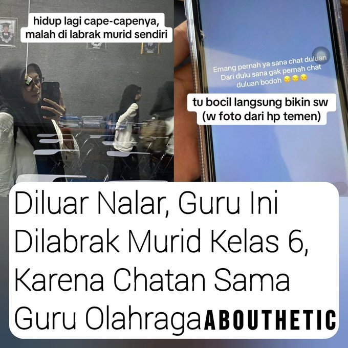 Ketika anak SD naksir Guru Olahraganya sekaligus Cemburu sama Guru Kelasnya...

Anak SD chat Gurunya udah kayak Chattingan Sama Temen Seangkatan Kuliah, njir. 😨