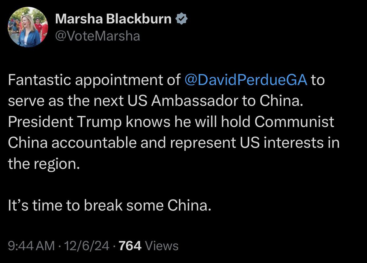 RonFilipkowski's tweet photo. Amazing. David Perdue spent his entire business career getting rich by outsourcing American jobs to China. He’s no China hawk - the CCP was his business partner! These people say one thing to their sheeple then do the exact opposite of what their base believes they are doing. https://t.co/pxDlS0DP5w