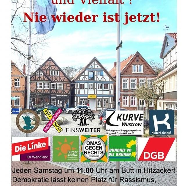 DemoForNI's tweet photo. 📢 #Demo in #Niedersachsen: 
"Hitzacker für Demokratie und Vielfalt"

🕚 Zeit: je um 11:00 Uhr:
👉 21.12.2024
👉 14.12.2024
👉 07.12.2024
📌 Ort: Am Markt, 29456 Hitzacker (Elbe) (am Butt)

ℹ️ Weitere Infos: https://t.co/7kaTxtubBH https://t.co/a4Mg2o5fzP