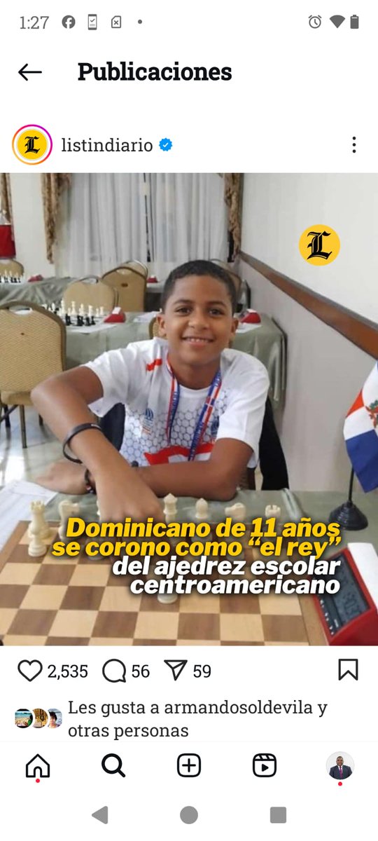 Para que el gran logro del joven se lea bien, #ListínDiario debe ponerle #tilde a -coronó-.

La calidad #ortográfica en medios de #RD a la deriva.

Que siga la fiesta de la #tecnología en el ejercicio #periodístico entre el #analfabetismo análogo.

#OCICRD <a href="/miguelfranjul/">Miguel Franjul</a> #Ajedrez