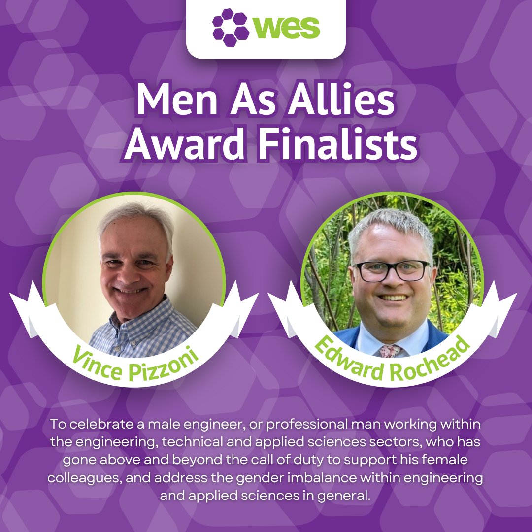 WES1919's tweet photo. Congratulations to the 2024 Men As Allies Award finalists! 🎉 Join us on December 12 at the Caroline Haslett Lecture to see who wins and hear Patricia Ashman speak!
Reserve your free place: https://t.co/XdCJAv9fXe
#engineering #innovation #future #WES #WESEvent https://t.co/iXElnyOVZa
