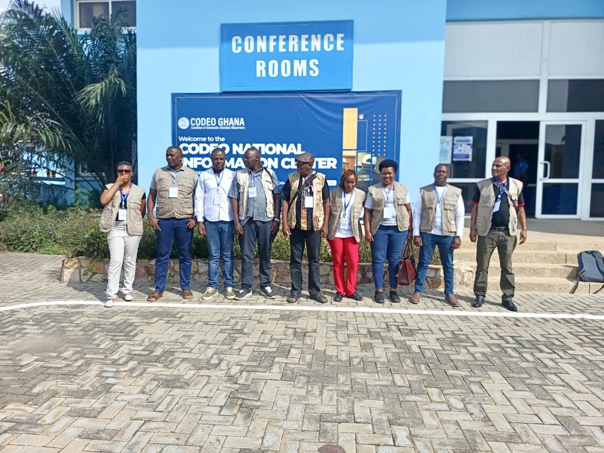 SarahBireete's tweet photo. The EHORN Mission is in Ghana for the #GhanaDecides2024 #GhanaElections2024 @ehorn_ @lavaeli @ehorn_ @ngoforum @NkwatsibweC @ccgea1 @CDDGha @CodeoElections 

The mission attended the pre election briefing by the Coalition of Domestic Elections Observers (CODEO GHANA). The link https://t.co/jxD8orFQot @CDDWestAfrica