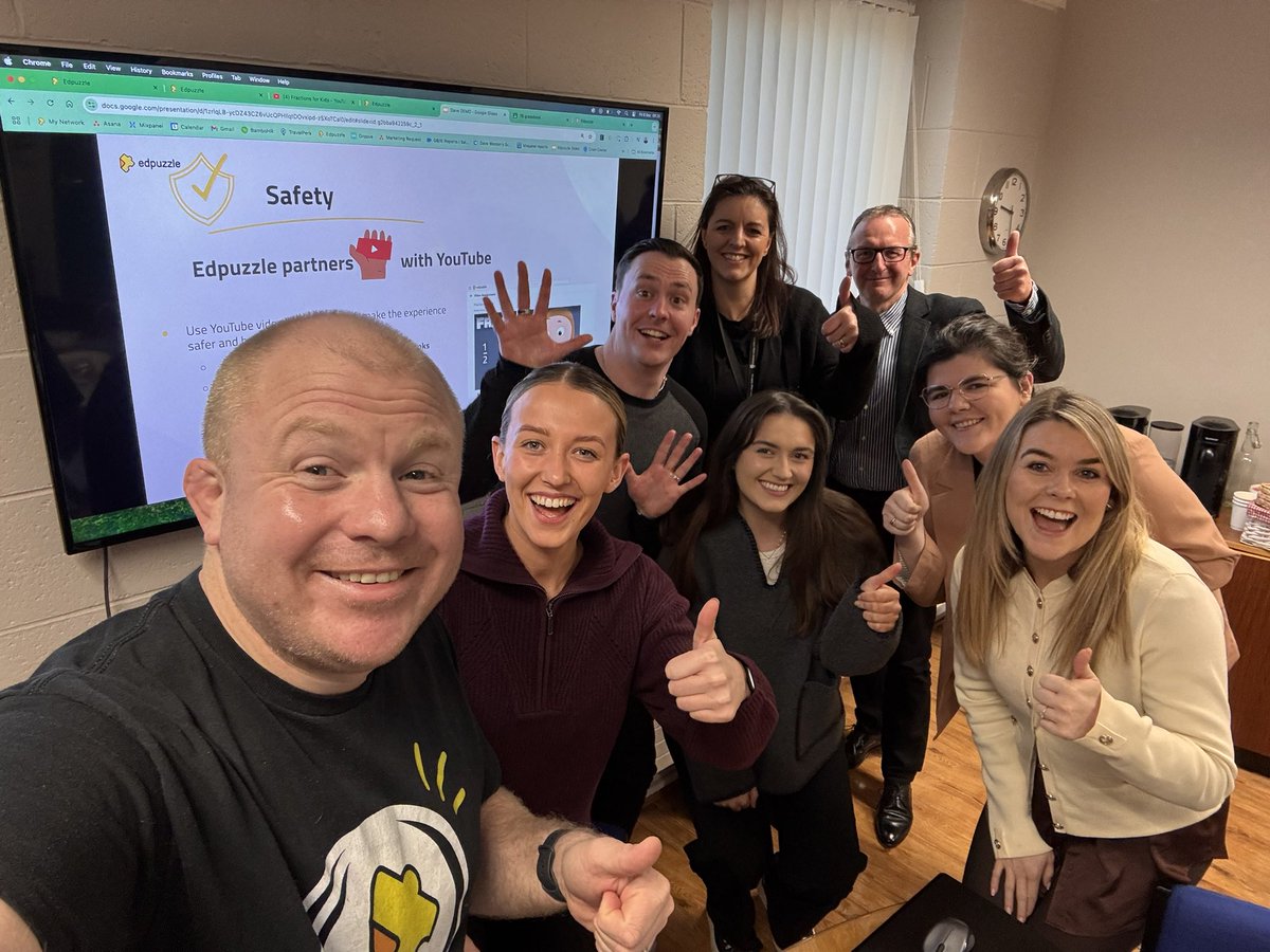 daveyweston's tweet photo. Dublin Day 4 - @edpuzzle training at @DominicanCGA. 
Great to chat about how we can support languages (including Irish). Plus how our YouTube partnership offers a safe approach to video learning. Tried out a Disney Quiz to demo Live Mode - Dumbo revision is needed
#edutwitter https://t.co/P8kjRjsV6q