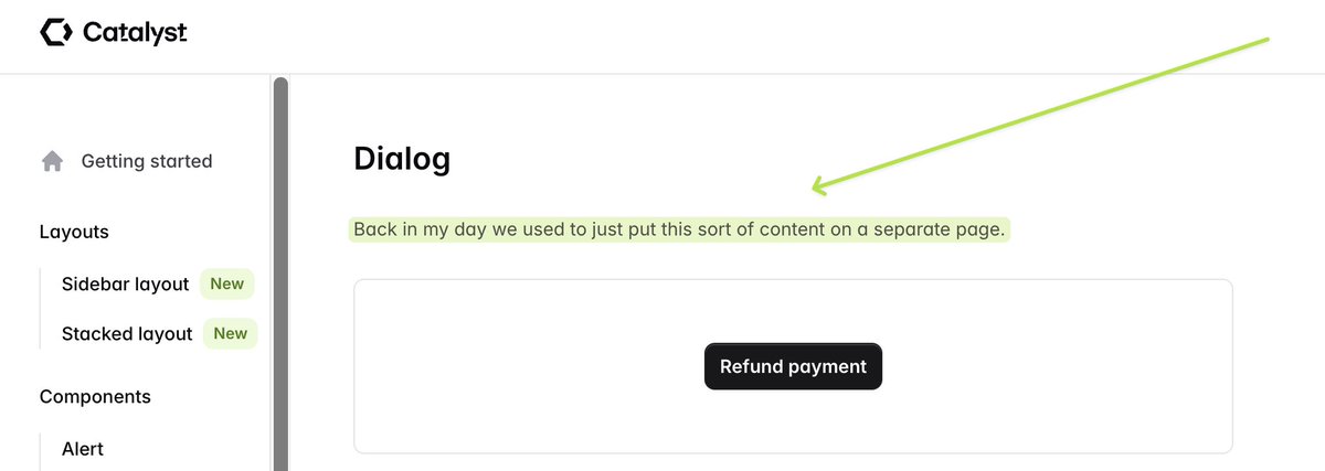 Jens (@jensfors) on Twitter photo I really appreciate the small delightful texts in the <a href="/tailwindcss/">Tailwind CSS</a> Catalyst documentation. They don't need them, but they make me smile inside I really appreciate the small delightful texts in the <a href="/tailwindcss/">Tailwind CSS</a> Catalyst documentation. They don't need them, but they make me smile inside