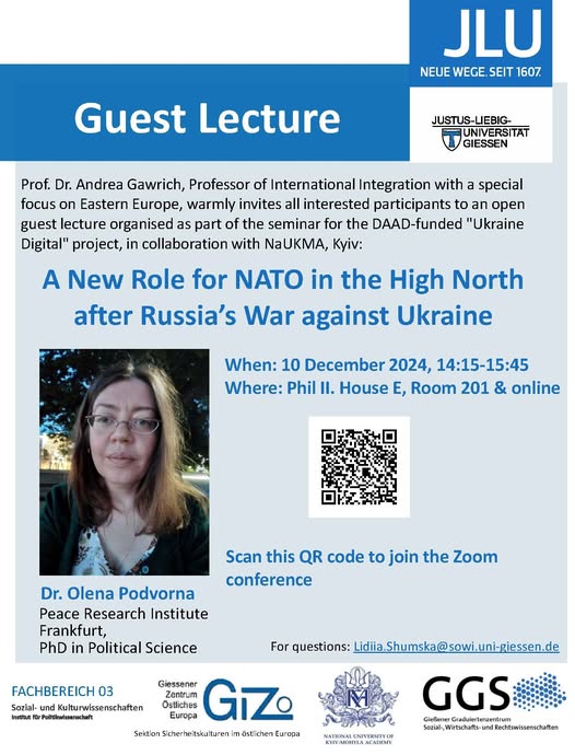 LeibnizHI's tweet photo. #eventtip 10. December: hybrid guest lecture by Dr. Olena Podvorna (@PRIF_org)
"𝗔 𝗡𝗲𝘄 𝗥𝗼𝗹𝗲 𝗳𝗼𝗿 𝗡𝗔𝗧𝗢 𝗶𝗻 𝘁𝗵𝗲 𝗛𝗶𝗴𝗵 𝗡𝗼𝗿𝘁𝗵 𝗮𝗳𝘁𝗲𝗿 𝗥𝘂𝘀𝘀𝗶𝗮’𝘀 𝗪𝗮𝗿 𝗮𝗴𝗮𝗶𝗻𝘀𝘁 𝗨𝗸𝗿𝗮𝗶𝗻𝗲"
@jlugiessen + online!
➡️https://t.co/gioWQxguMt https://t.co/BH6X94CZJa