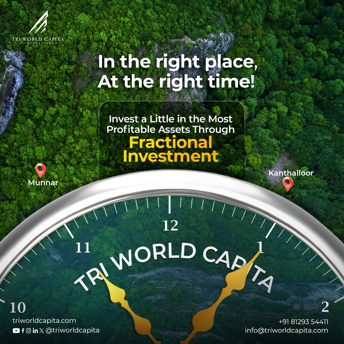 triworldcapita's tweet photo. Invest your valued money with a successful formula that combines the right place and the right time. Fractional investment allows you to enjoy lifelong returns with a little capital. Join the community of successful investors with Tri World Capita.
#triworldcapita  #kerala https://t.co/CL4KBWZ8ME
