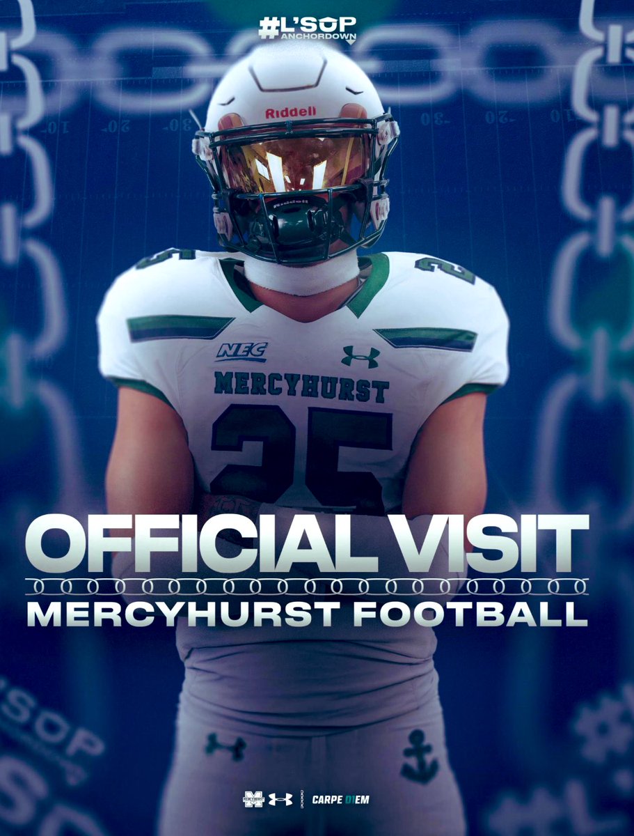 On the way To Mercyhurst University for an Official visit! looking forward to being back on campus @air_mcnair7
