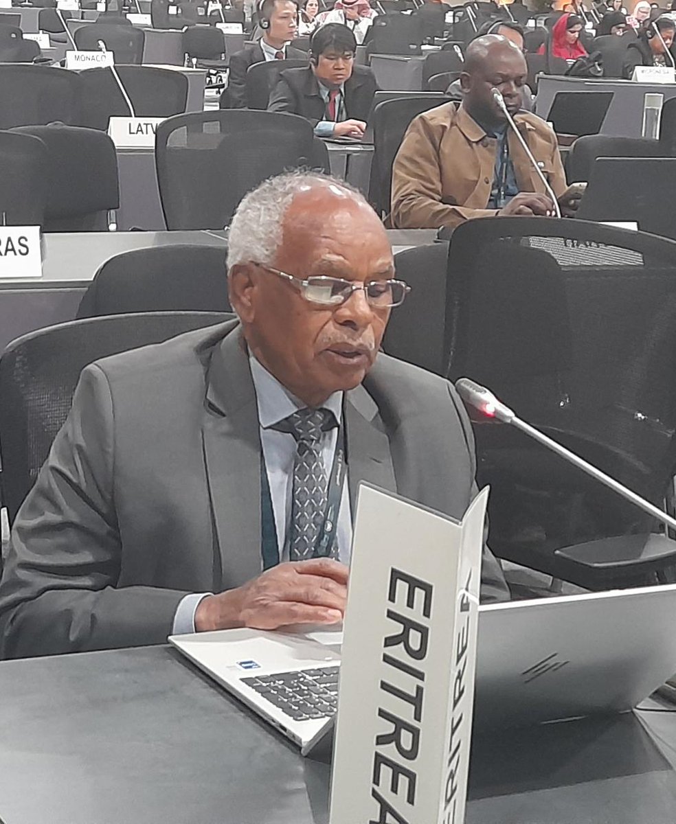 hawelti's tweet photo. Salient points highlighted by #Eritrea's delegation at the Meeting of the Committee for the Review of the Implementation of the Convention - UNCCD, Riyadh (2-13 December 2014)

 GOE's Important strategies and Action Plans include:
*Development of National Drought Mitigation Plans;
*Expansion of water conservation and groundwater management programmes;
*Enhancement of soild and water conservation and afforestation programmes as well as adopton of Climate-smart agricultural practices;
*Setting up of modern national meteorological services;
*Reinforcing capacity development programmes; 
*Consolidation of stakeholder partnerships both with relevant development partners as well as local communities against drought and interrelated challenges;
*Mapping out Integrated Disaster Risk Management (DRM) and Climate Change Adaptation Projects across the six Agro-ecological Zones in the country.