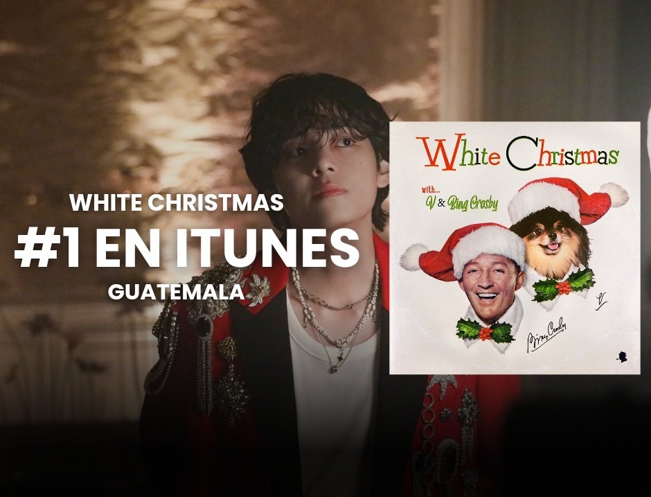 BTSVGuatemala's tweet photo. White Christmas ha alcanzado el puesto #1 en iTunes Guatemala. 

Felicitaciones, Taehyung. Muchas gracias a las personas que siempre nos apoyan y hacen posible esto. https://t.co/1S9R0KG3We