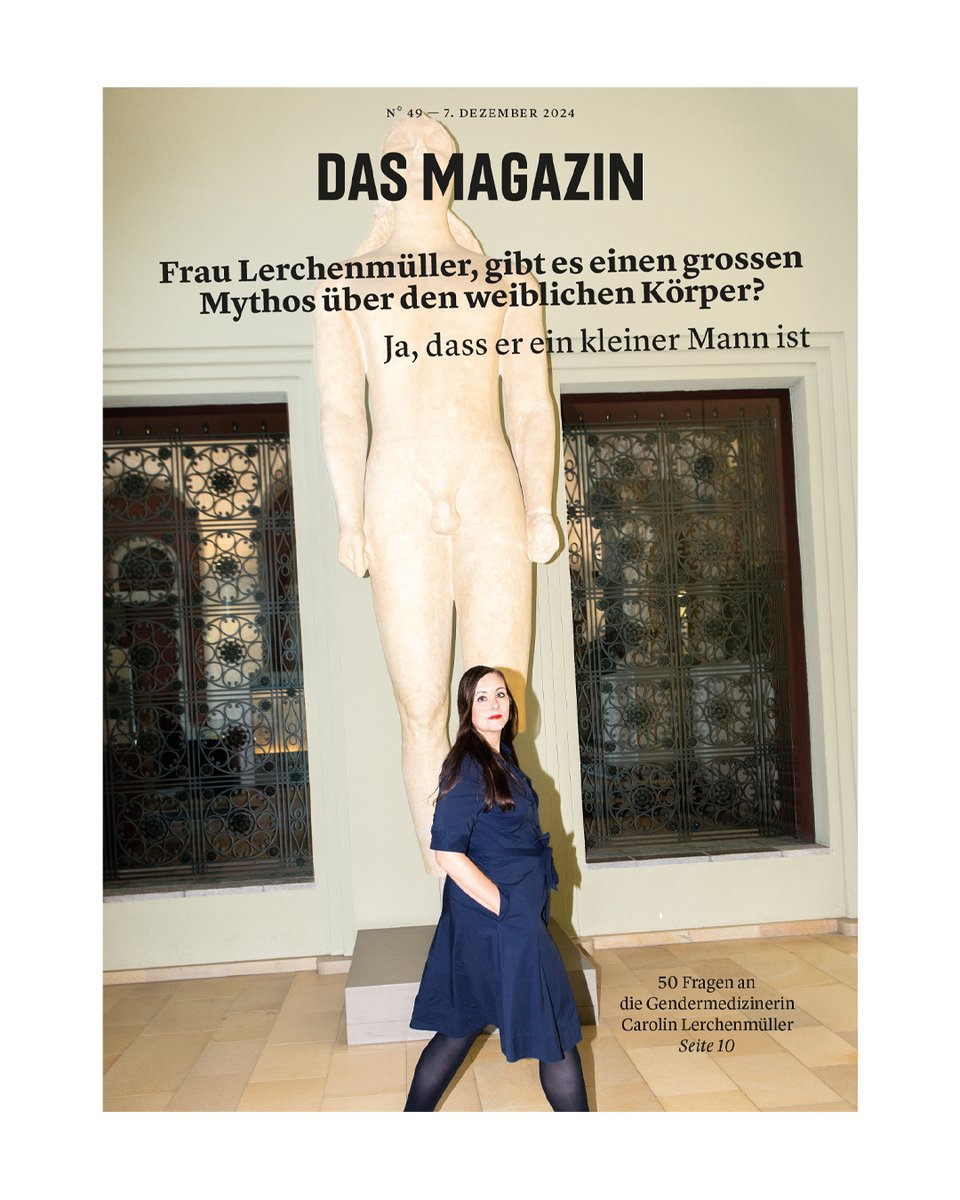 Das Magazin (@tagi_magi) on Twitter photo Morgen bei uns im Magazin:
50 Fragen an eine Gendermedizinerin: «Frau Lerchenmüller, was ist der grosse Mythos über den weiblichen Körper?» – «Dass er ein kleiner Mann ist»
Bild - Cover: Noëlle Guidon <a href="/no_e_ll_e/">noëlle guidon</a> Morgen bei uns im Magazin:
50 Fragen an eine Gendermedizinerin: «Frau Lerchenmüller, was ist der grosse Mythos über den weiblichen Körper?» – «Dass er ein kleiner Mann ist»
Bild - Cover: Noëlle Guidon <a href="/no_e_ll_e/">noëlle guidon</a>