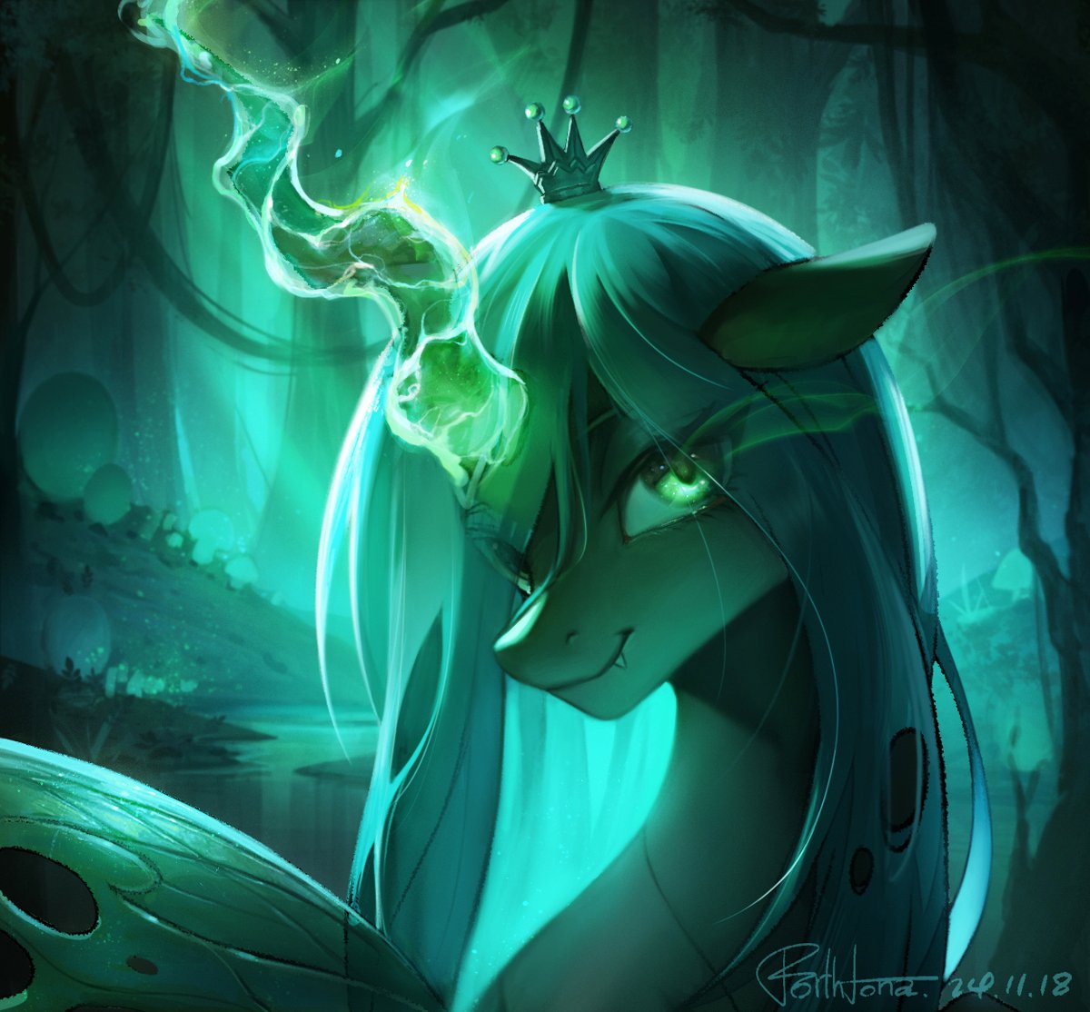 weirdforthfona's tweet image. #QueenChrysalis #mlpart #mlp