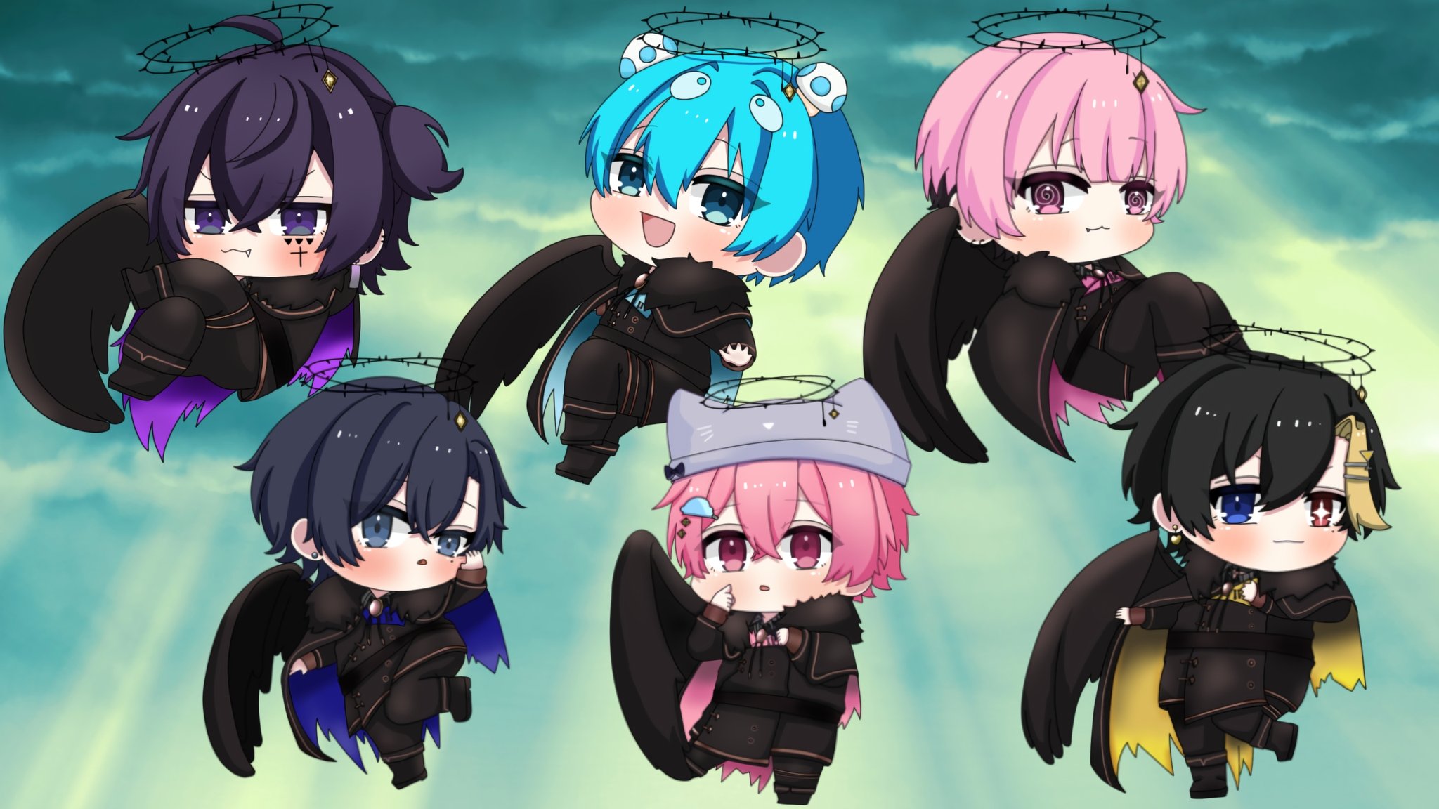 そあらドキ恋STPRBOYS 缶バフォトカステッカー等身デフォ