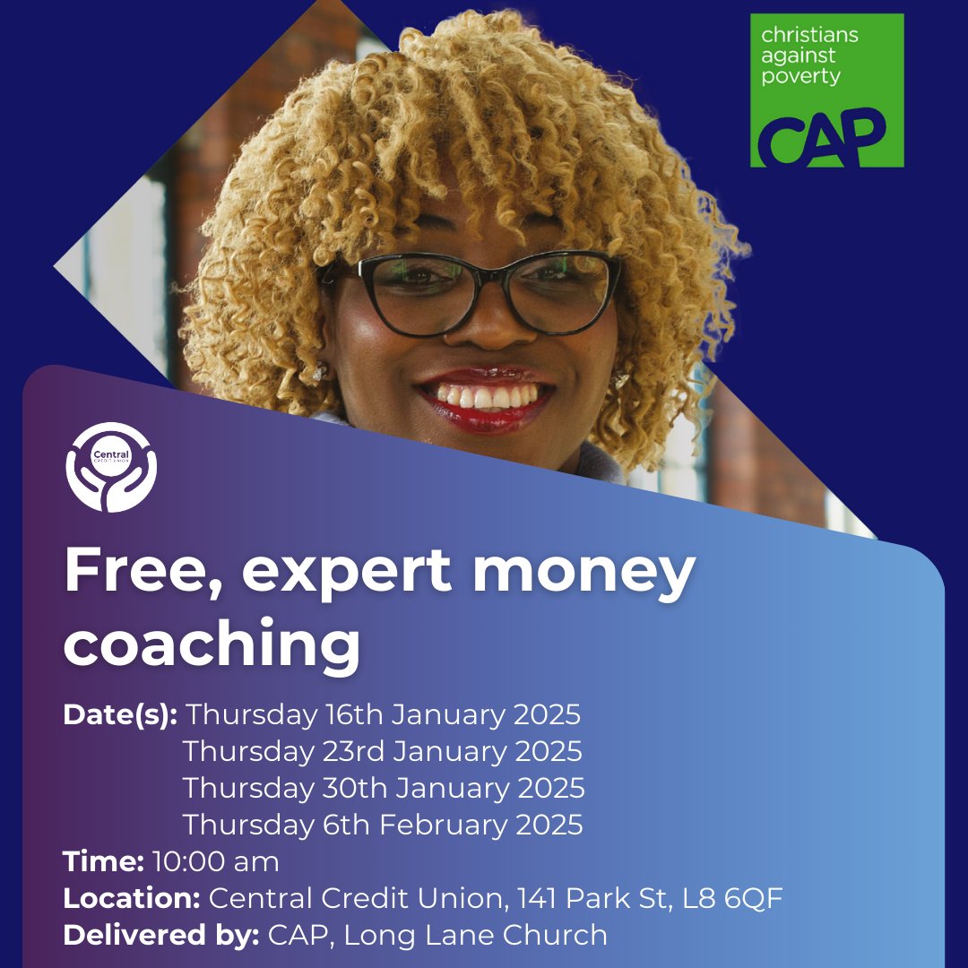 Central Credit Union (@centralcu_) on Twitter photo 🕒 Ready for 2025?
Master your money with the <a href="/CAPuk/">Christians Against Poverty (CAP) UK</a> Money Coaching Course at Central Credit Union!
🏦 Build financial confidence
💼 Gain money management skills
🎯 Meet your goals
Sign up now 👉 refresh.capmoney.org/join-course/5c…
#MoneyMatters #CAPMoneyCourse 🕒 Ready for 2025?
Master your money with the <a href="/CAPuk/">Christians Against Poverty (CAP) UK</a> Money Coaching Course at Central Credit Union!
🏦 Build financial confidence
💼 Gain money management skills
🎯 Meet your goals
Sign up now 👉 refresh.capmoney.org/join-course/5c…
#MoneyMatters #CAPMoneyCourse