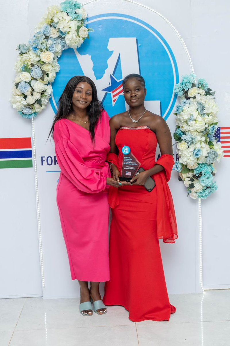 BaldehF's tweet photo. With sister @PoetLala who was recognised for her work in Civic Engagement and commitment to influence public policy and national development by @USEmbassyBanjul during the 10th Anniversary celebrations of @YALINetwork in The Gambia. 

Lala you deserve this recognition and so much more. You are a role model and a change maker and I am extremely proud of you.