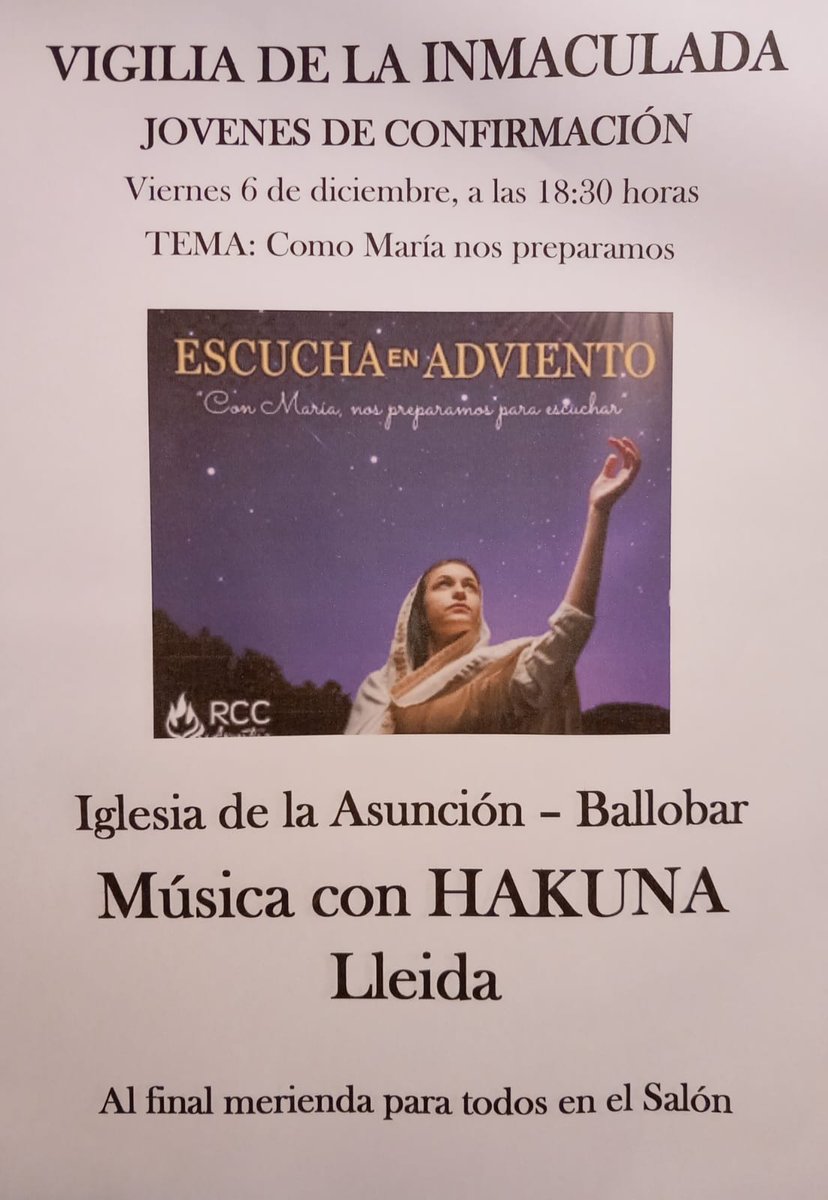 DioBarMon's tweet photo. Esta tarde, vigilia de la Inmaculada en #Ballobar. https://t.co/h8GNVoeiOc