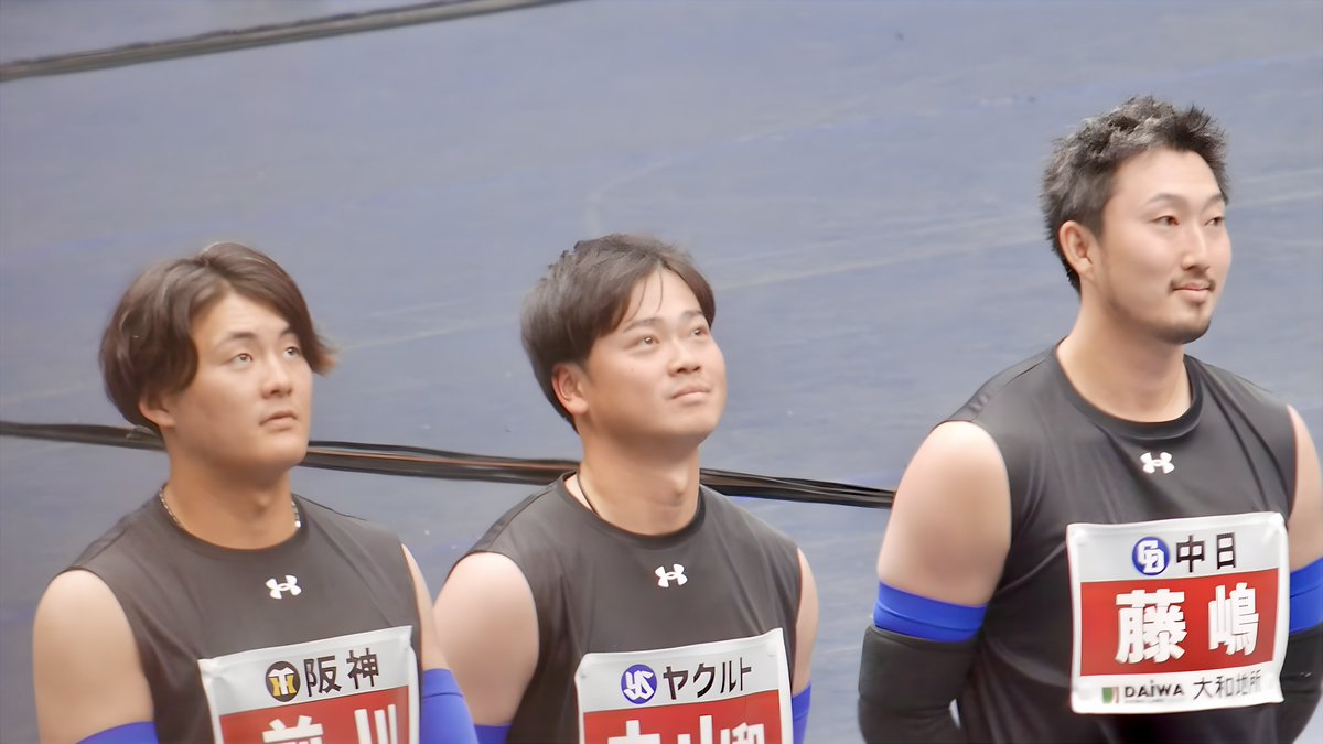 ri_1719's tweet image. 😐😐😐

😄😄😄
#前川右京 #丸山和郁 #藤嶋健人
#超プロ野球ULTRA