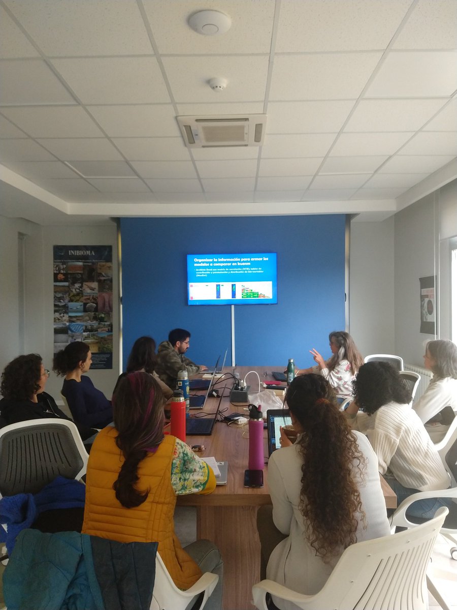 Ya estamos con Laura Quiroga en <a href="/INIBIOMAConicet/">Inibioma, Conicet/UNCo</a> hablando sobre análisis de nicho en R!!!