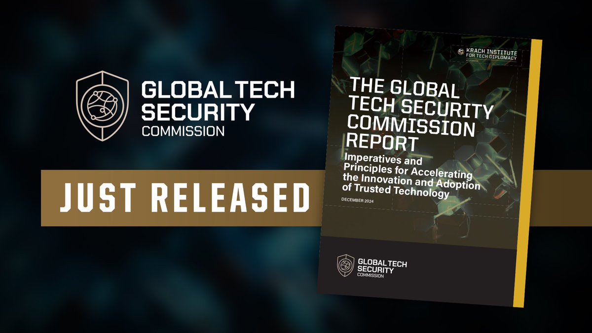 TechDiplomacy's tweet image. The Krach Institute is proud to release the Global Tech Security Commission report. Announced at the #TrustedTechSummit, this product of extensive analysis by dozens of multi-sector experts, with bipartisan support from Congress, lays out five priority domains in which action…