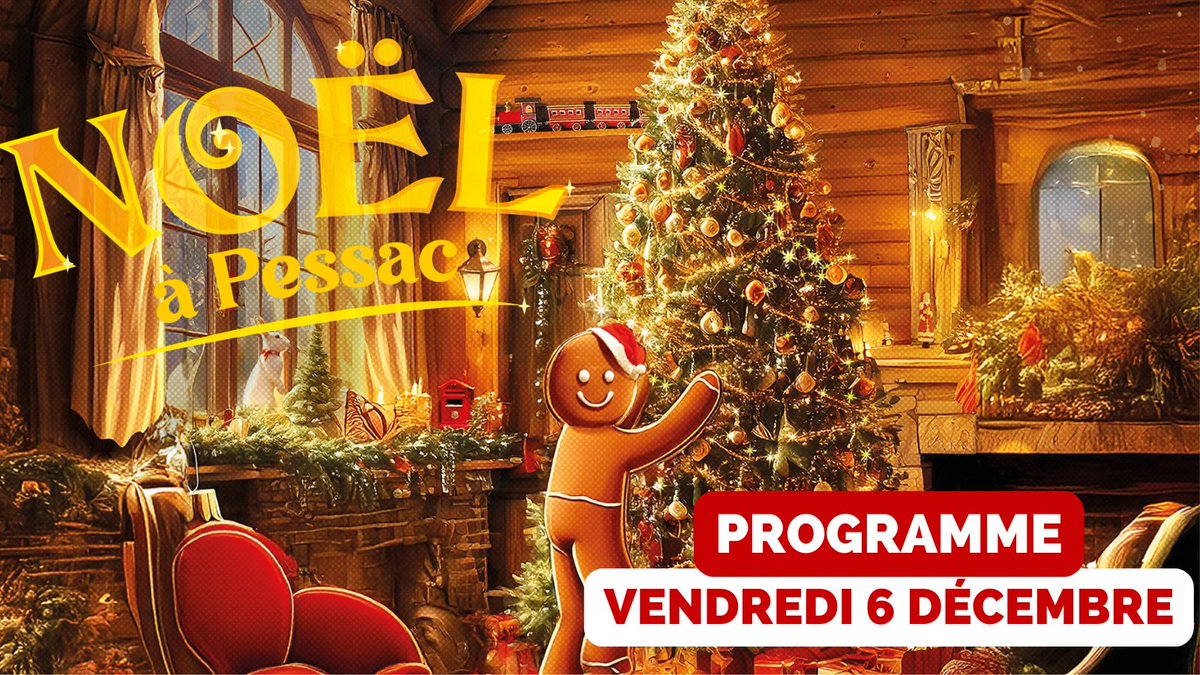 Le compte à rebours avant Noël est lancé à Pessac ! 🎄 🧑🏻‍🎄 🌟

Ce vendredi, rdv place de la Ve République ✨

Au programme :  prise de parole de Franck Raynal, lancement des illuminations, spectacle...

+ d'infos : urlr.me/xnUMuy