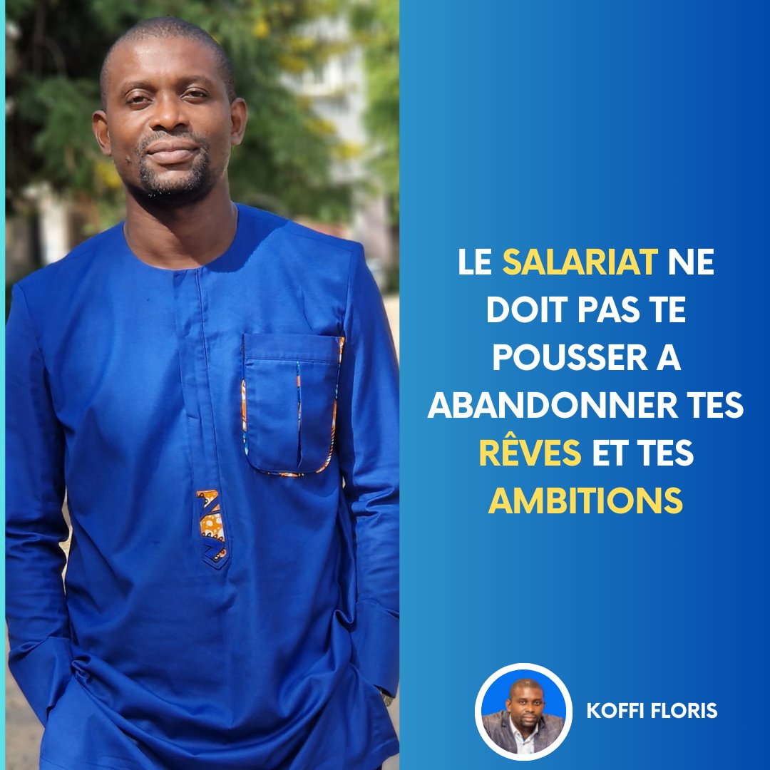 FlorisKoffi's tweet photo. Le salariat aide à acquérir:
- Un fond de commerce
- Des compétences et une expérience
-Des relations et des connexions
Utilise le, mais n'abandonne pas tes ambitions personnelles. 
#professionnels, #ambitions, #mindset, #objectifs, #rêves https://t.co/QHsbHyj3sE