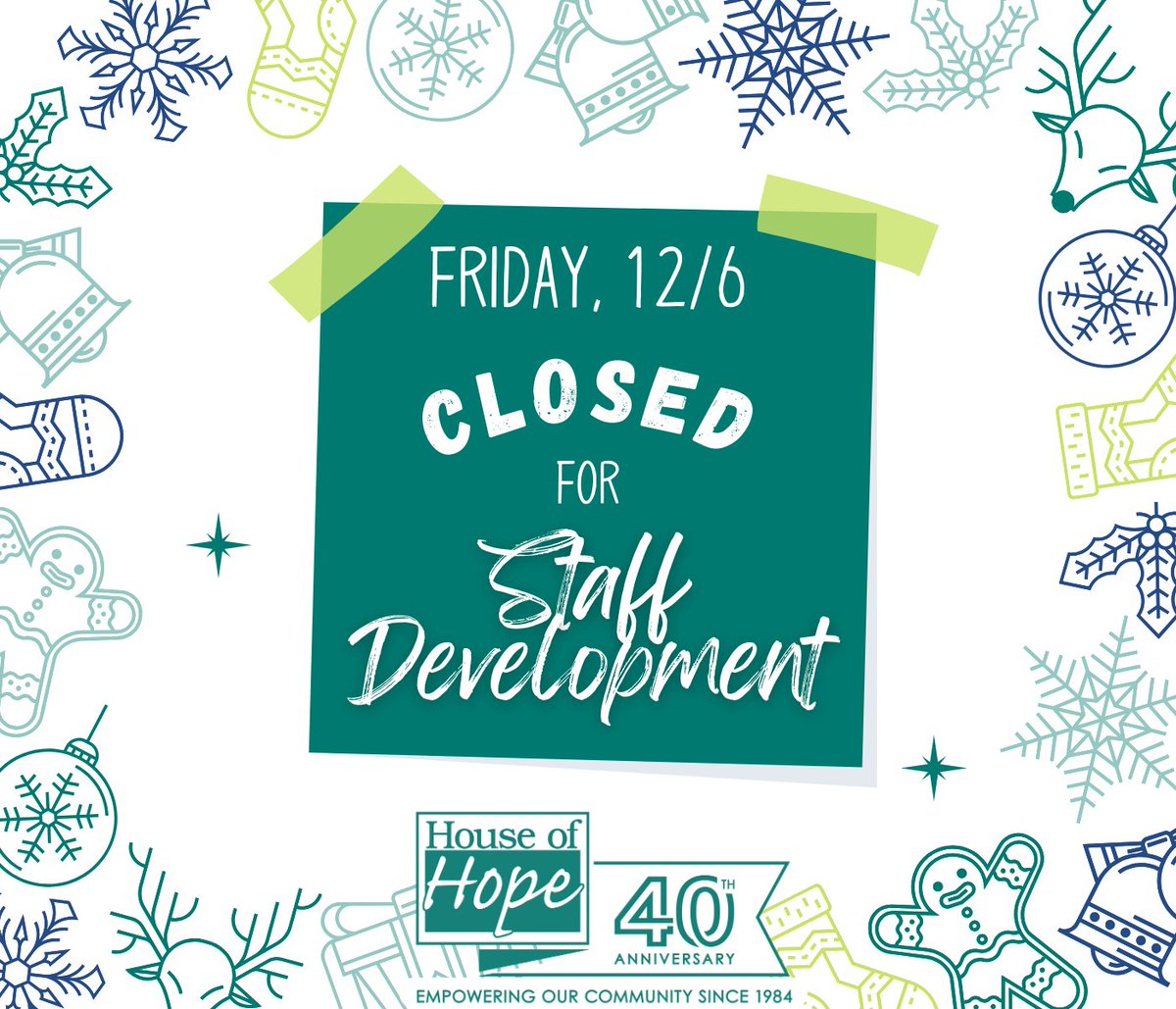We will be CLOSED TODAY (12/6) to spend time bonding with our team. We will resume regular business hours tomorrow, 12/7. Thanks for understanding 💚
For hours of operations and locations visit: hohmartin.org/locations
