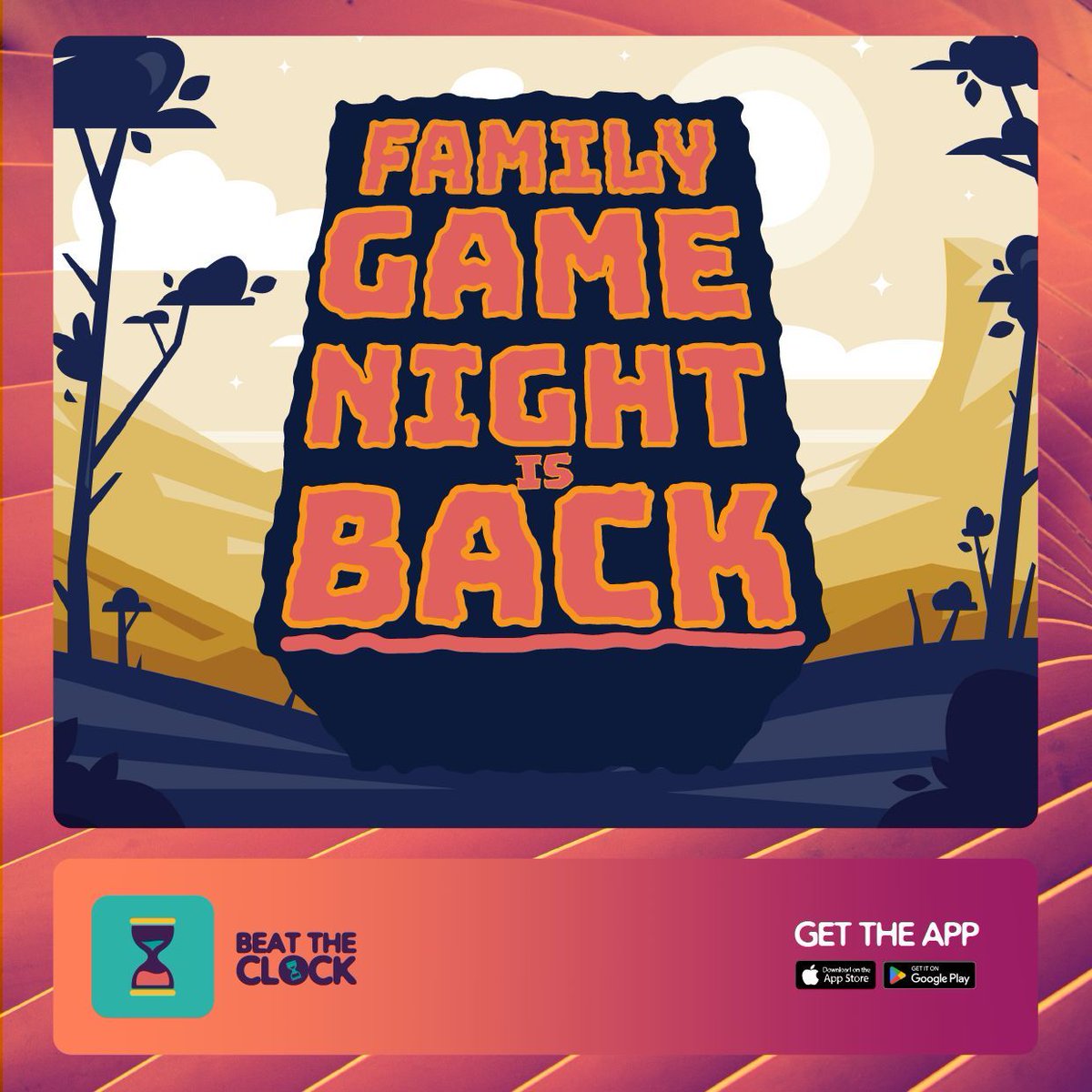 BeatTheClockHQ's tweet photo. 👨‍👩‍👧‍👦 Family Game Night Fun 

Skip the TV and bring the family together for a trivia showdown with Beat The Clock. The perfect way to bond, laugh, and learn something new, because the best memories are made together. 🕒 

🎉 Download here: https://t.co/Ep4cwbMNbL

#BeatTheClock https://t.co/x19icI7XJz