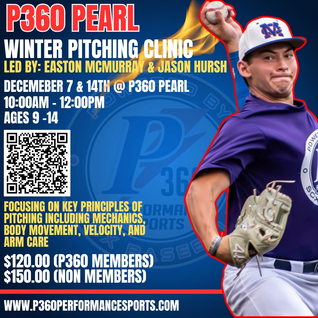 P360 Performance Sports-Pearl (@p360pearl) on Twitter photo 🎈EXCLUSIVE OFFER🎈
🟡Starting NOW.... limited time offer - our winter pitching clinic is only $60.00!!!
⏱: Offer expires today at 2PM
🔗: Register using link below & enter coupon code: velo25
p360performancesports.com/jackson-upcomi…
⚾️: Questions: colton@sbgsox.com 🎈EXCLUSIVE OFFER🎈
🟡Starting NOW.... limited time offer - our winter pitching clinic is only $60.00!!!
⏱: Offer expires today at 2PM
🔗: Register using link below & enter coupon code: velo25
p360performancesports.com/jackson-upcomi…
⚾️: Questions: colton@sbgsox.com