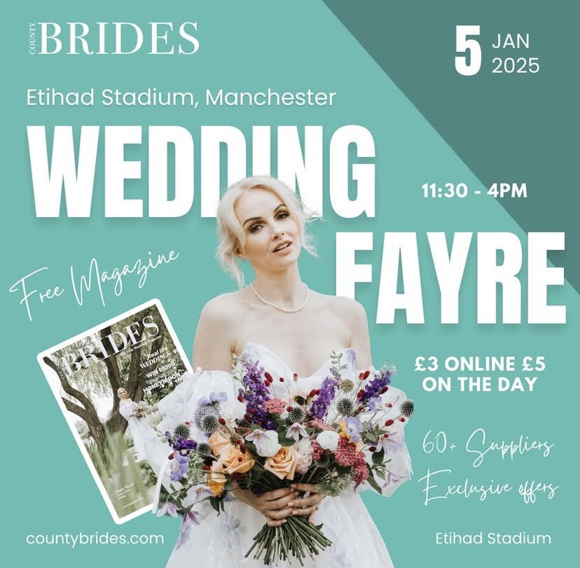 Have you got your tickets for our biggest fayre of the season yet? On Sunday 5th Jan we’re at the Etihad stadium with an amazing lineup of suppliers! Plus live entertainment, a catwalk and exclusive offers! 

Click here to book yours for £3 instead of £5: tinyurl.com/3jpptn8s