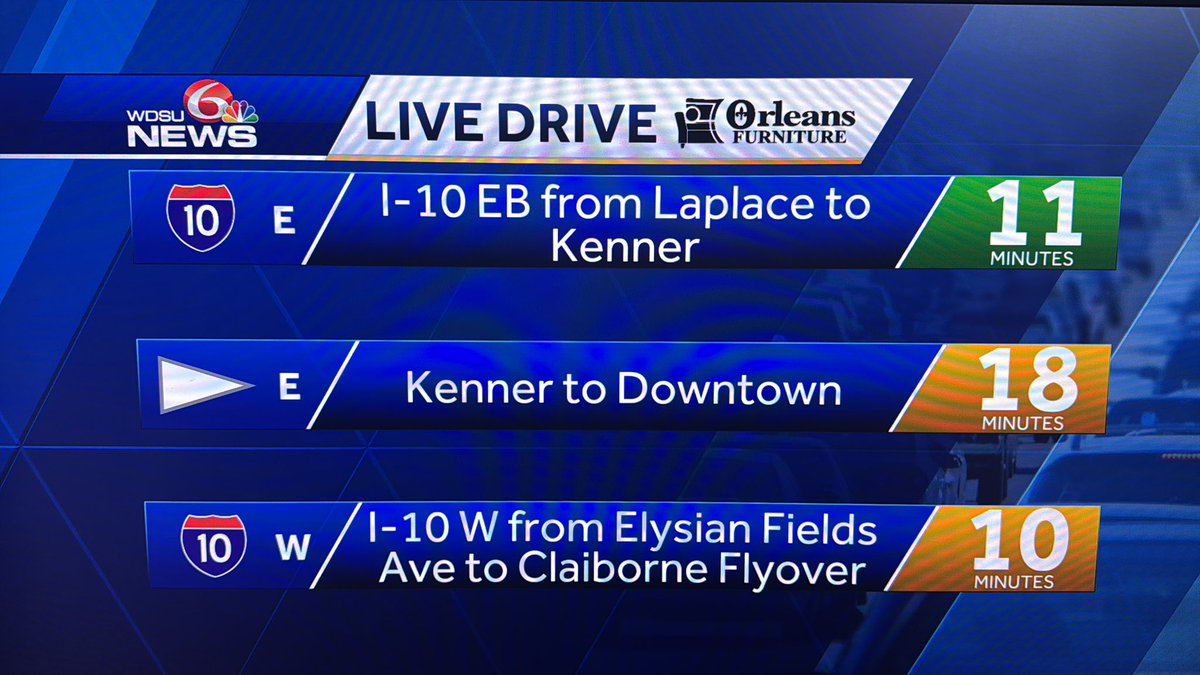 BrandiBHarrisTV's tweet image. 🚨DRIVER ALERT🚨

7AM - #DriveTimes - Buckle up and drive safe.

#NewOrleansTraffic
#NOLAtraffic