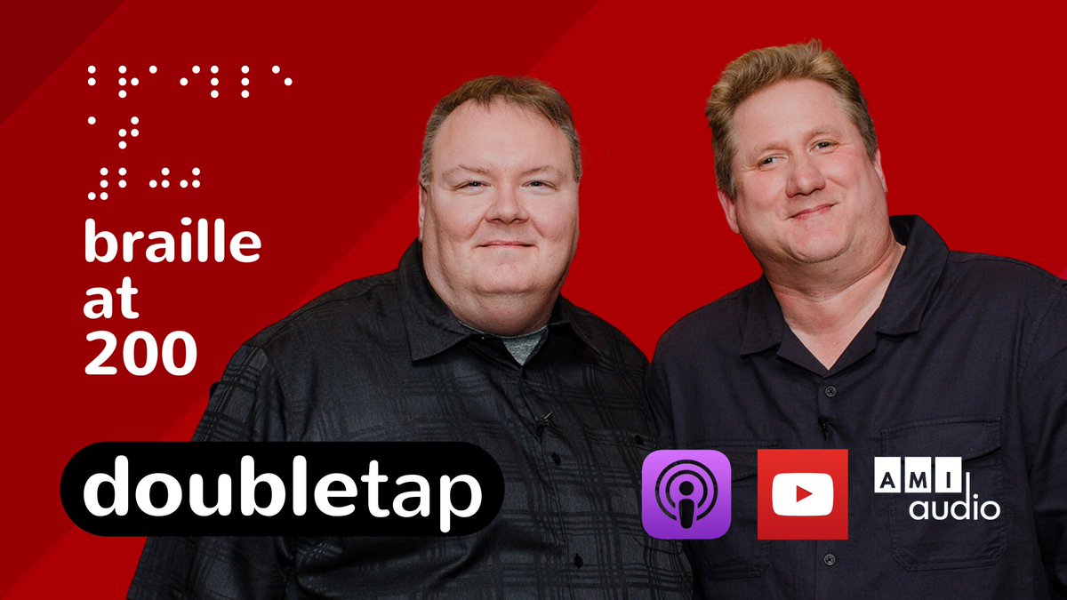 BlindGuyTech's tweet image. Calling all Braille users! Let the Double Tap guys know why you like or love Braille as we mark 200 years of the code&apos;s existence with a special week of programs starting January 6th. Get your voice heard - contact us now doubletaponair.com/contact/