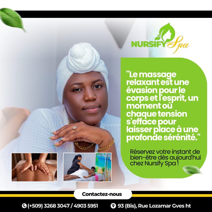 nphysiospa's tweet photo. Faites-vous masser!
#NursifySpa #GonaïvesHaiti https://t.co/2uAYJGBNw2