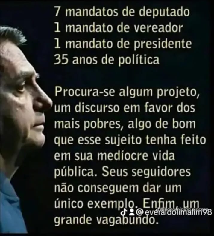 Ahh,  ele fez seu papel: tirou a máscara de muita gente.