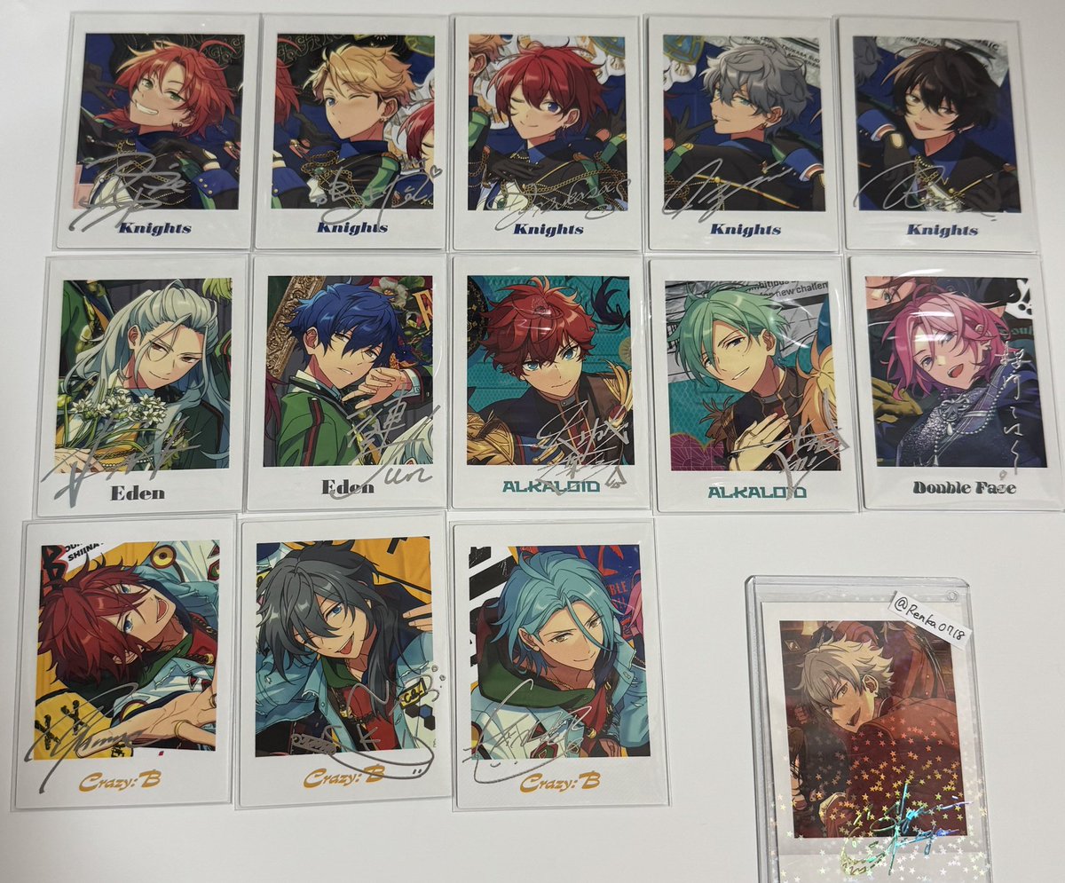 Renka0718's tweet photo. 【交換】あんスタ TRIP ぱしゃっつ

求｜晃牙   >   スバル

譲｜英智 渉 弓弦 千秋 奏汰 忍 一彩 巽 凪砂 ジュン 宗 ゆうた 燐��� ニキ HiMERU こはく 敬人 レオ 泉 司 凛月 嵐 宙

❁1枚目は晃牙との交換のみ
❁郵送2枚〜 https://t.co/XXGMKKVPbO
