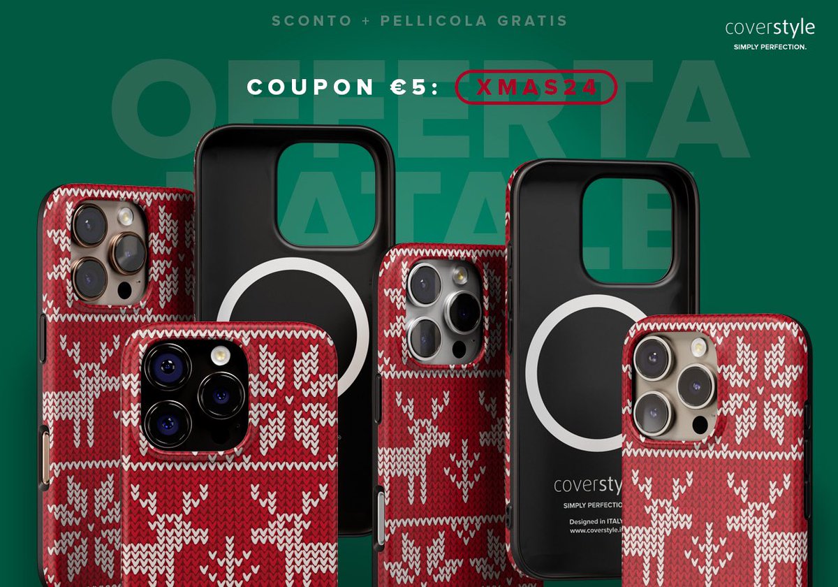 coverstyle's tweet photo. 🎅🏻 DesignFlex PRO, ora anche con Supporto MagSafe! La cover di Natale più venduta di sempre. Disponibile per tutti gli iPhone.

🎁 Shop -> https://t.co/OfVmtytyJs

#coverstyleitalia #coverstyle #designflex #coverdinatale https://t.co/9YWklolDaj