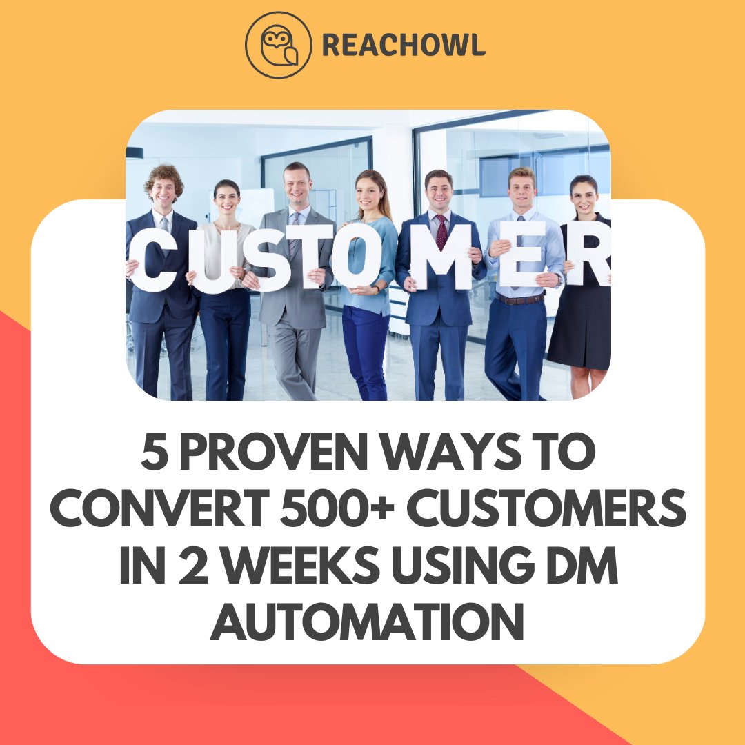 OwlReach's tweet photo. 💼 Want more customers?

💡 These 5️⃣ proven strategies have helped businesses win 500+ customers in 2 weeks!

Click the link below to learn more:
https://t.co/64oiUWiPSl

#DMMarketing #InstagramTips #MarketingAutomation #InstagramGrowth https://t.co/b0rnIDOUAl