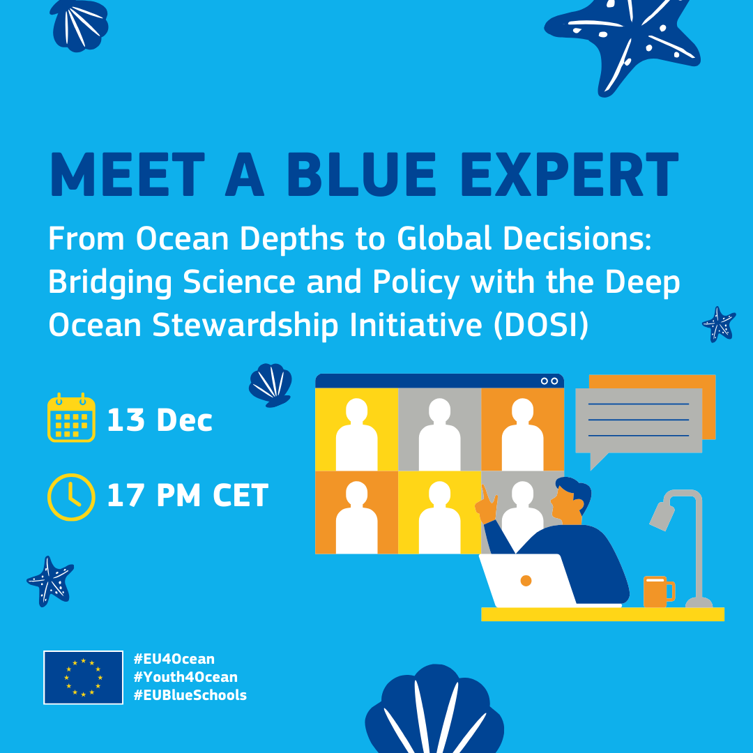 EU_MARE's tweet photo. How do scientists contribute to the creation of #marine policies?
Join Christine Gaebel & Marina Garwood on Dec 13 at 5 PM CET to learn how scientists influence decisions about our oceans in the #MeetABlueExpert webinar.
https://t.co/9D6NnoBFCJ
#EU4Ocean https://t.co/Yjjy4v9bJr