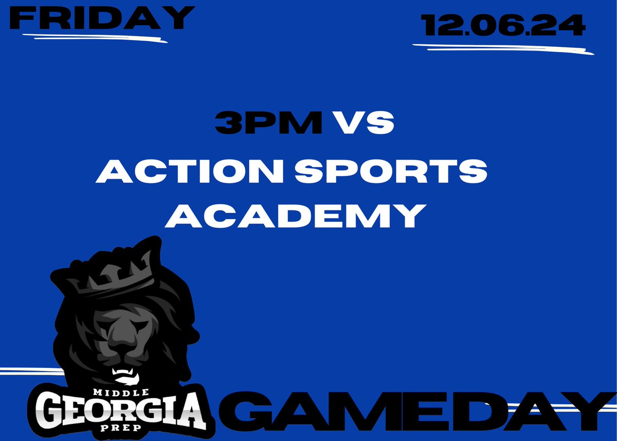 🚨GAMEDAY🚨

🆚 Action Sports Academy 

⏰  3:00pm

📍 419 College Drive 
Barnesville, Ga 

#MGP
#TheⓂ️