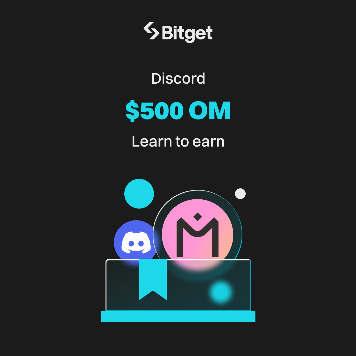 bitget's tweet photo. Join the Learn and Earn with @MANTRA_Chain on Discord!

⏰ Now until Dec 9, 12:00 PM (UTC)

💡 Answer the quiz for a chance to share $500 OM

Start here: https://t.co/5zB6Mf28ga https://t.co/S2Fg3wT8Yg