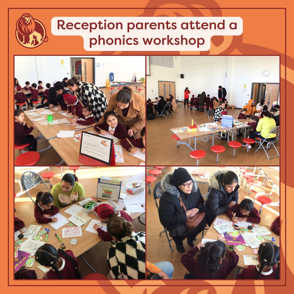 NanaksarP's tweet photo. 📚✨ Phonics Fun at Nanaksar! ✨📚

Reception parents joined a workshop to see how reading and writing are taught, working alongside their children to explore words and sentences. A wonderful, interactive morning of learning together! 🧑‍🏫��

#PhonicsWorkshop #LearningTogether https://t.co/cFAdTHs2LJ